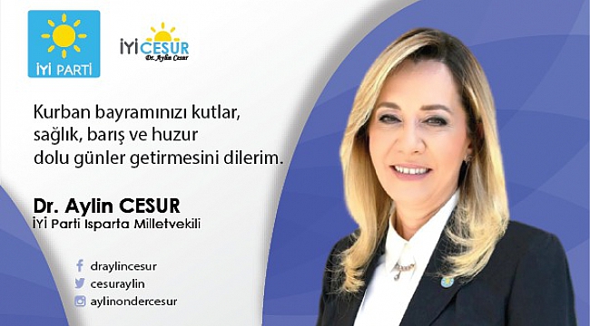 AYLİN CESUR; KURBAN BAYRAMI MESAJI YAYINLADI