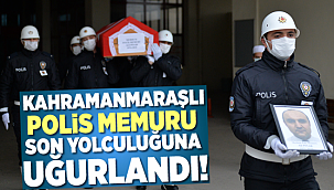 Polis memuru son yolculuğuna uğurlandı!