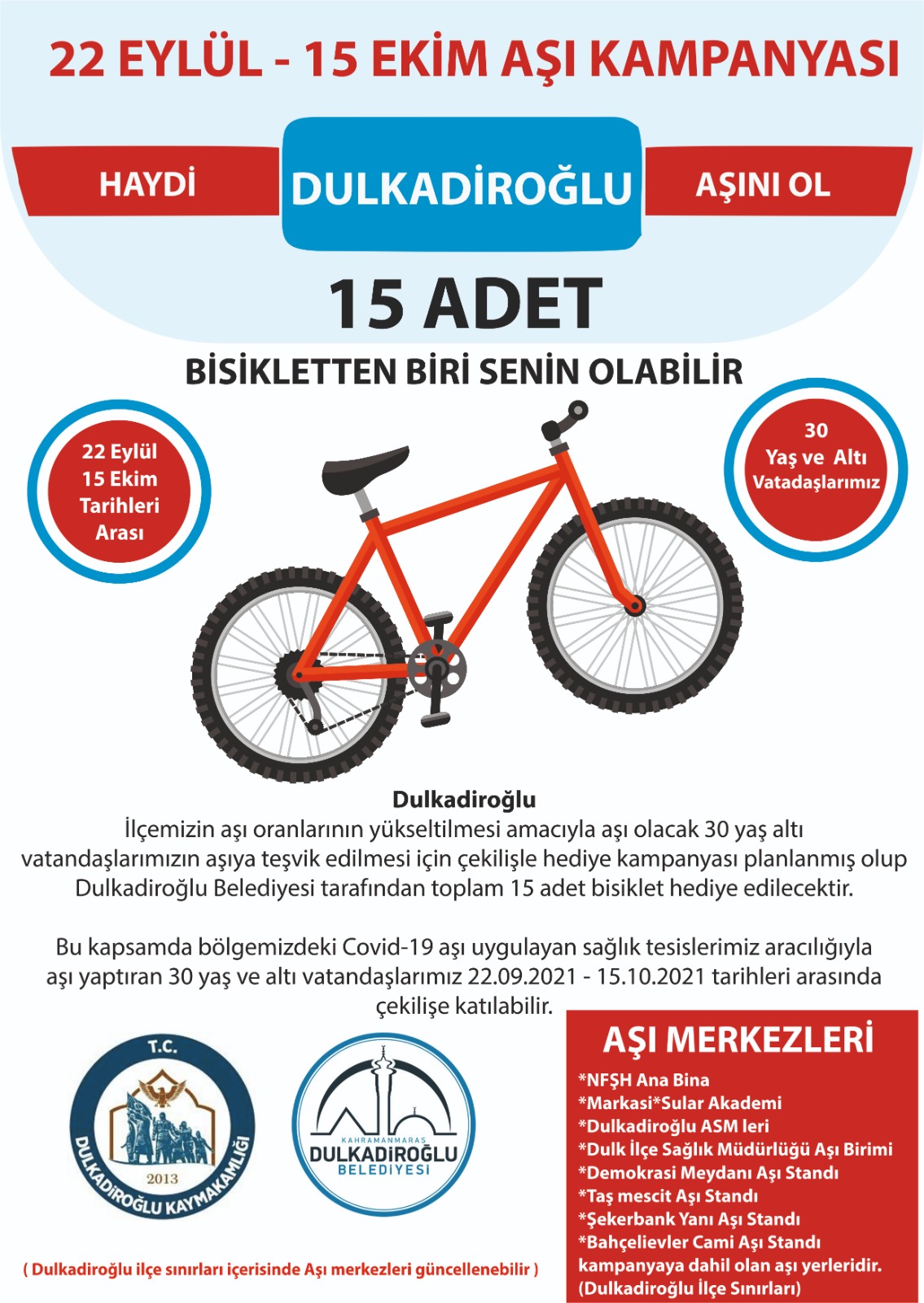 Dulkadiroğlu Belediyesi ve Dulkadiroğlu Kaymakamlığı iş birliğiyle aşı kampanyası düzenlendi