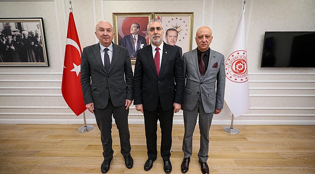 Rektör Yasım'dan Çalışma ve Sosyal Güvenlik Bakanı Vedat Işıkhan'a Ziyaret.