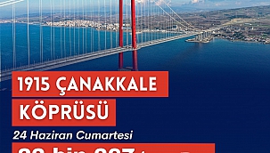 ULAŞIMDA REKORLAR ZAMANI  YAVUZ SULTAN SELİM-OSMANGAZİ-ÇANAKKALE KÖPRÜLERİNDE; ANTALYA VE İSTANBUL HAVALİMANINDA EN YÜKSEK RAKAMLARA ULAŞILDI.!