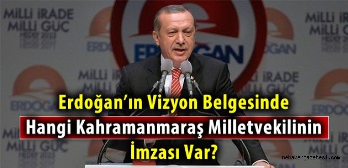 Erdoğan'ın Vizyon Belgesinde Mahir Ünal'ın da İmzası Var
