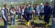 KSÜ Öğrencileri,Çanakkale Şehitleri Adına 100 Ceviz Fidanı Dikip Tekmil Verdi